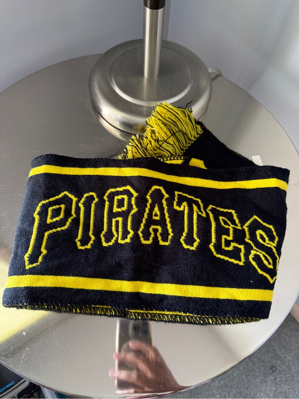 Forever Collectibles Kids Black & Yellow 'Pirates' Knit Scarf